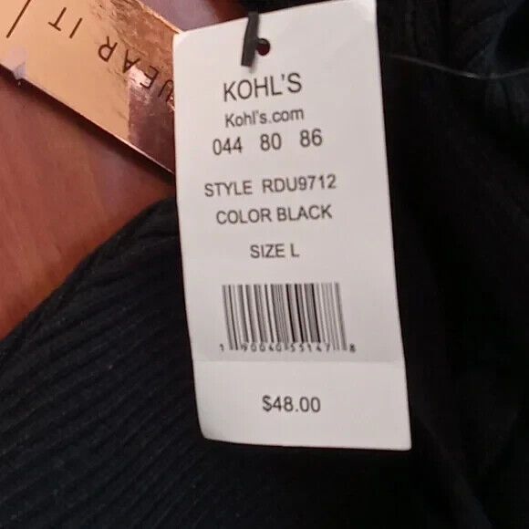 Almost Famous size large black stretchy sweater dress New - Picture 7 of 10